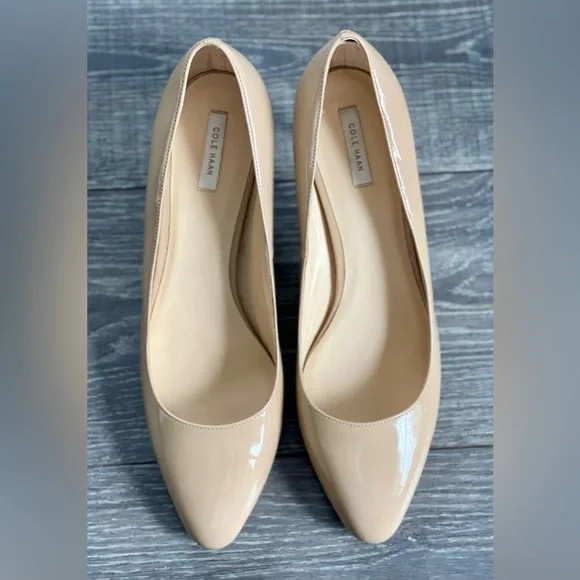 Cole Haan Nude Patent Leather Heels - Picture 3 of 10